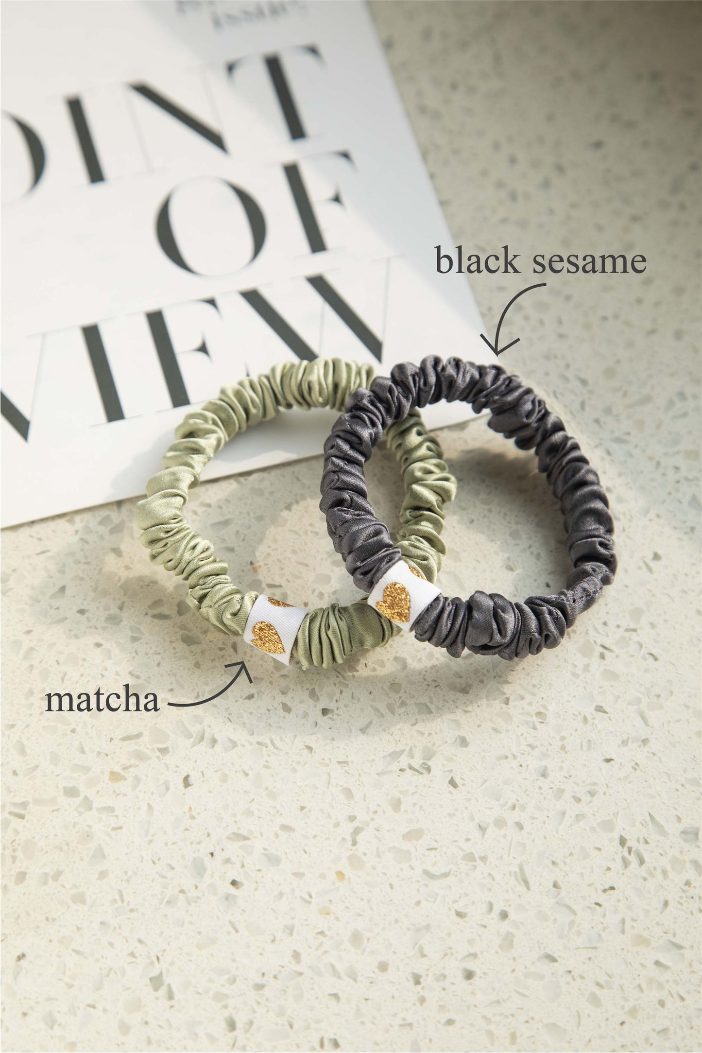 Skinny Silk Scrunchies - Set of 5 - Choose Any 5 Colors