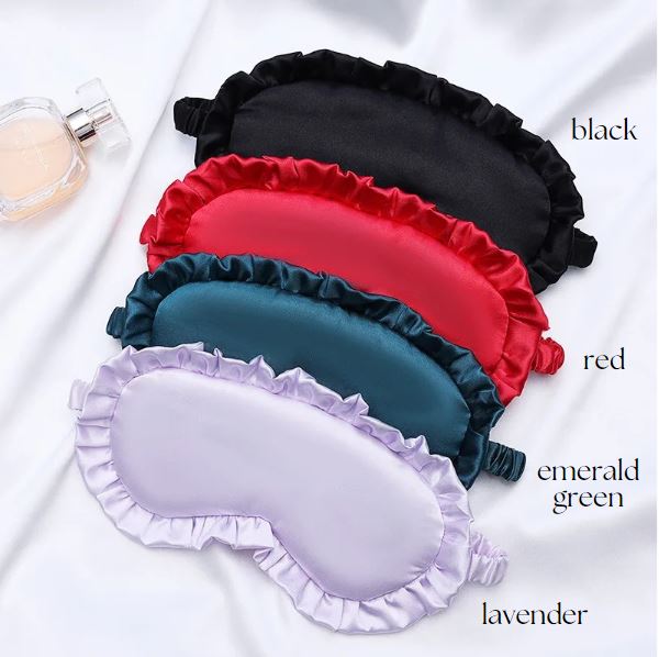 Silk Blend Ruffle Sleeping Masks